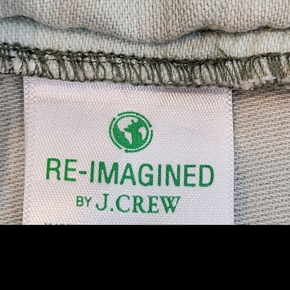 J.Crew Garment Dyed Foundry High Rise Straight Leg Crop Light Green / AP392 - Picture 6 of 7